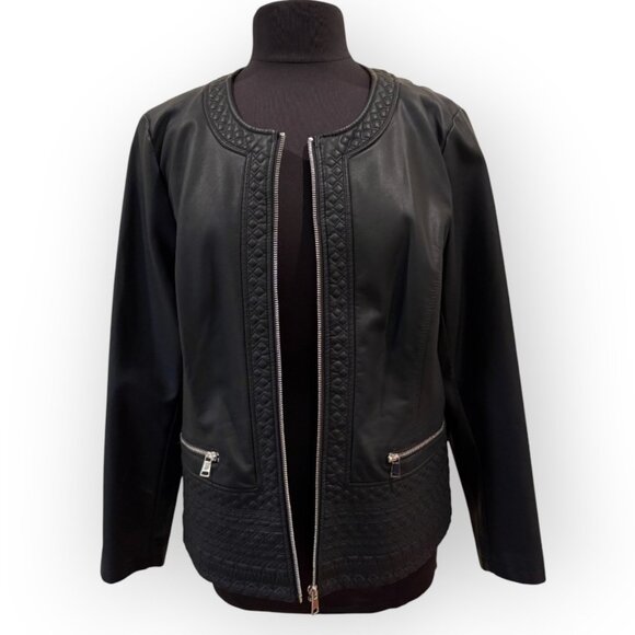 Faux Leather jacket MS mode NEW - Picture 1 of 9